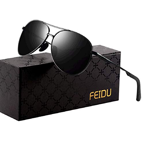 FEIDU Sunglasses man – Pilot sunglasses mens with Ultra-Light